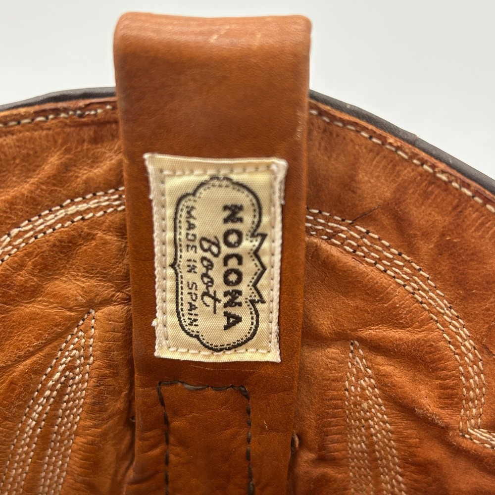 Vintage Nocona Teju Lizard Skin Western Cowboy Boots Men's 8.5  D Made in Spain - Picture 9 of 12